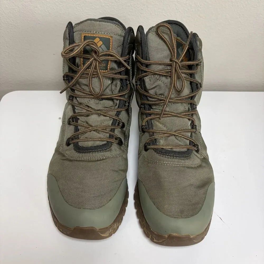 Columbia Fairbanks Mens Size 12 Green Boots Waterproof Omni-Heat YM0762-316